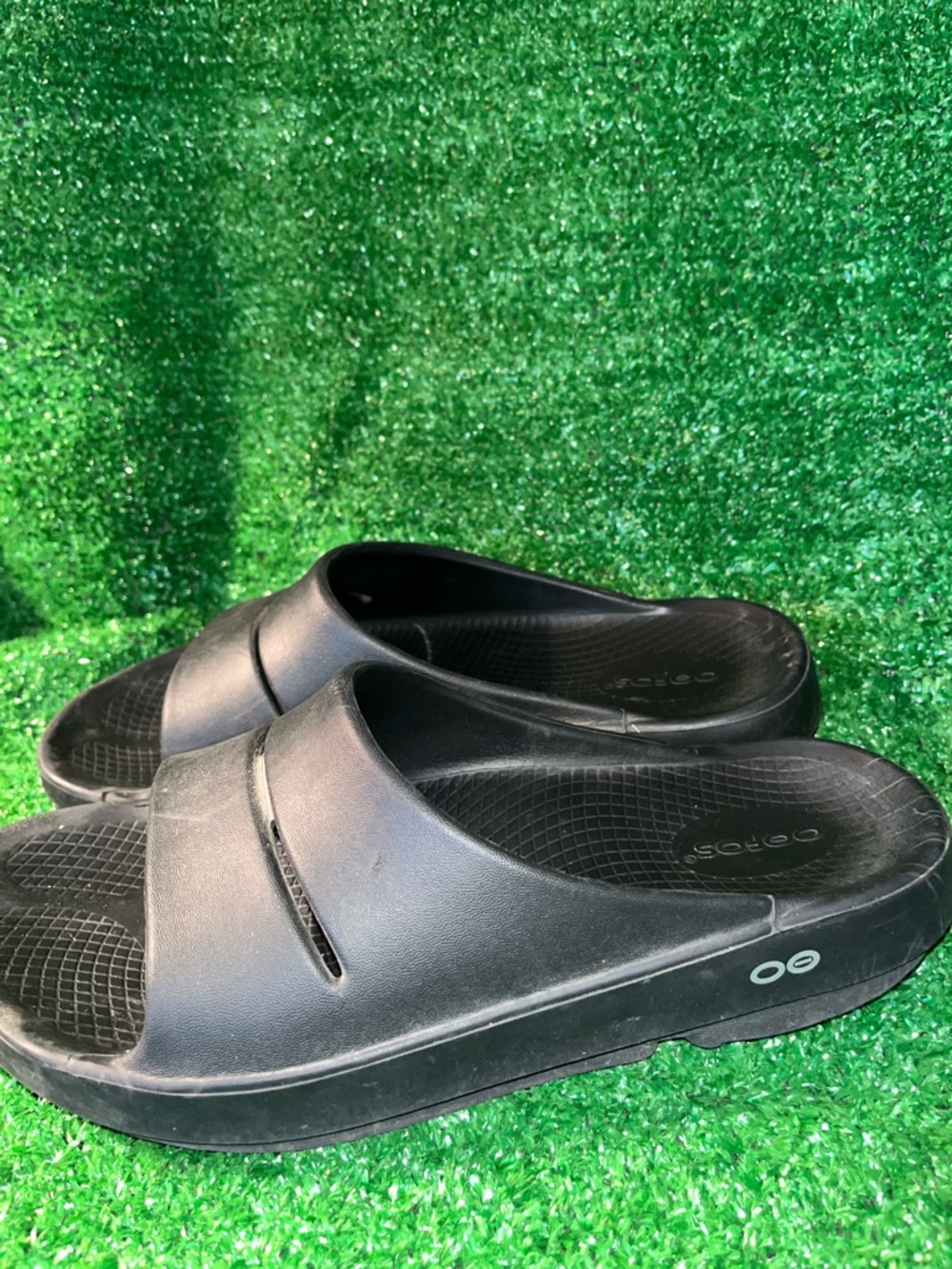 Oofos Ooahh Sport Slide Sandals Women's Size 9 Black Slip On EU Size 40